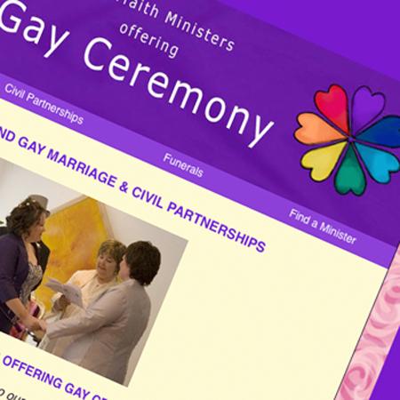 Gay Ceremonies - Sample website from Allison Carmichael