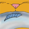 Fish in mouth