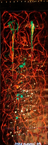 The True Meaning Of Life: Leather Wall Hanging by abstract artist Susan Olmetti The True Meaning Of Life: Leather Wall Hanging by abstract artist Susan Olmetti
