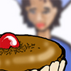 Angel cupcake illustration
